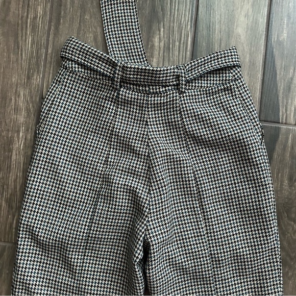 Lovers + Friends Dillion Trouser Pants Houndstooth Teal & Black Sz L - Picture 8 of 10